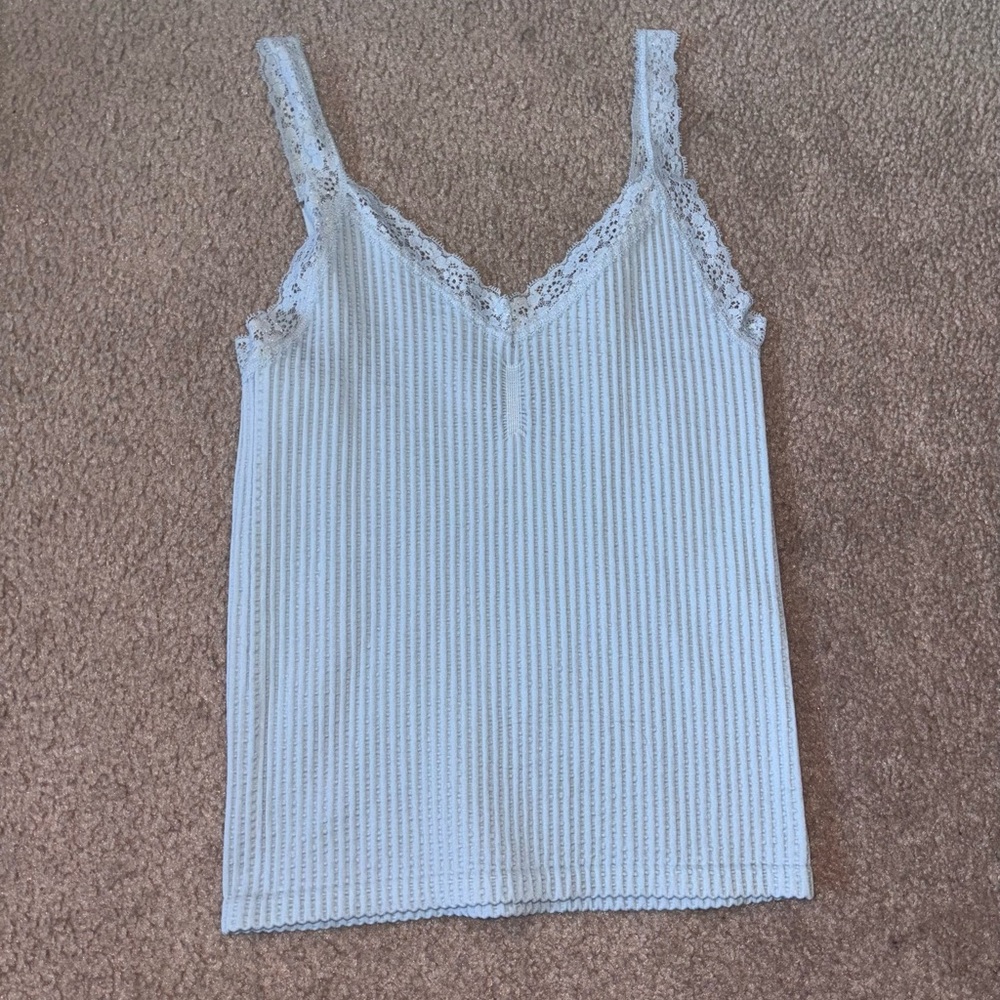 No Boundaries Blue Ribbed Camisole Top